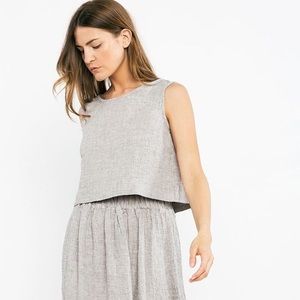 ELIZABETH SUZANN PETRA TOP IN LINEN